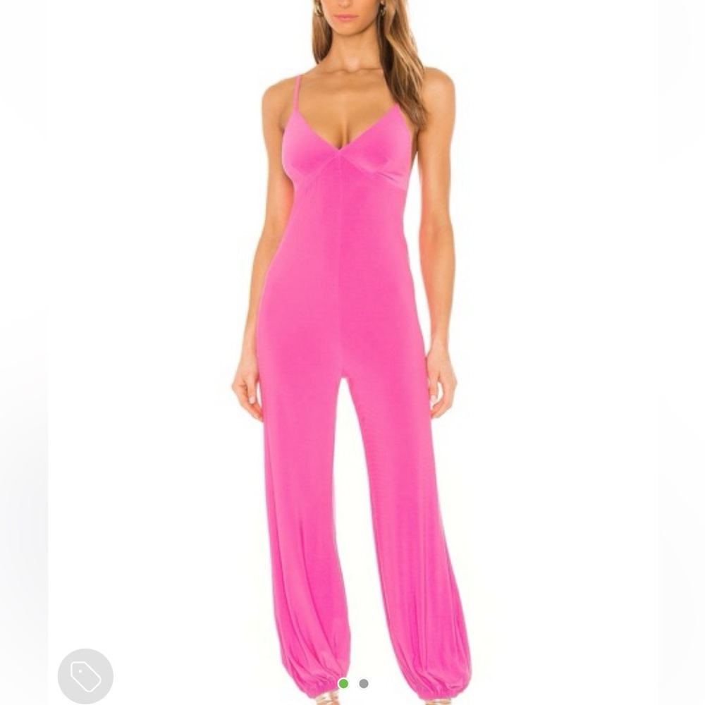 Norma Kamali Hot Pink Jumpsuit Romper